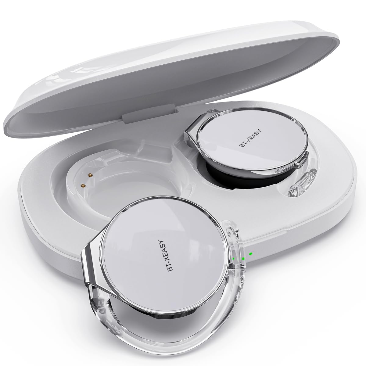 On Ear Headphones Bluetooth 5.4, Noise Cancelling Open Ear Headphones Wireless, Water-Drop Shaped Clip On Sport Headset Bluetooth with 4 Microphone,