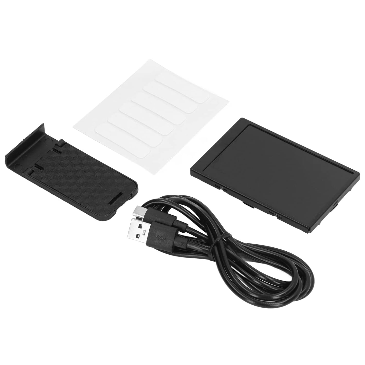 Qiilu Mini USB Screen Monitor IPS Full View Display for PC AIDA64 Data Monitoring Lightweight Compact Design