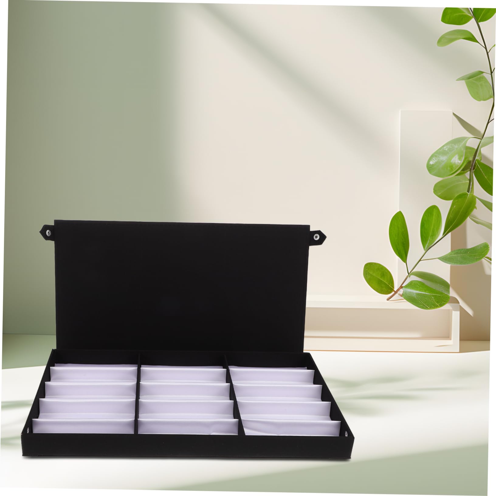 CLISPEED Caja De Almacenamiento Para Gafas De Sol Organizador De Ranuras Expositor De Gafas Hogar y Viajes Estuche Rígido