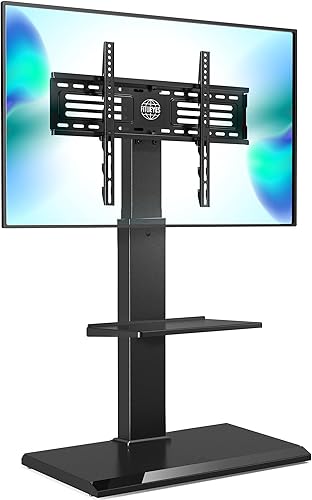 FITUEYES Soportes de TV de suelo con soporte giratorio TILT para televisores LED LCD de 32, 39, 40, 43, 49, 50, 55, 60, 65, 70, 75 pulgadas, con