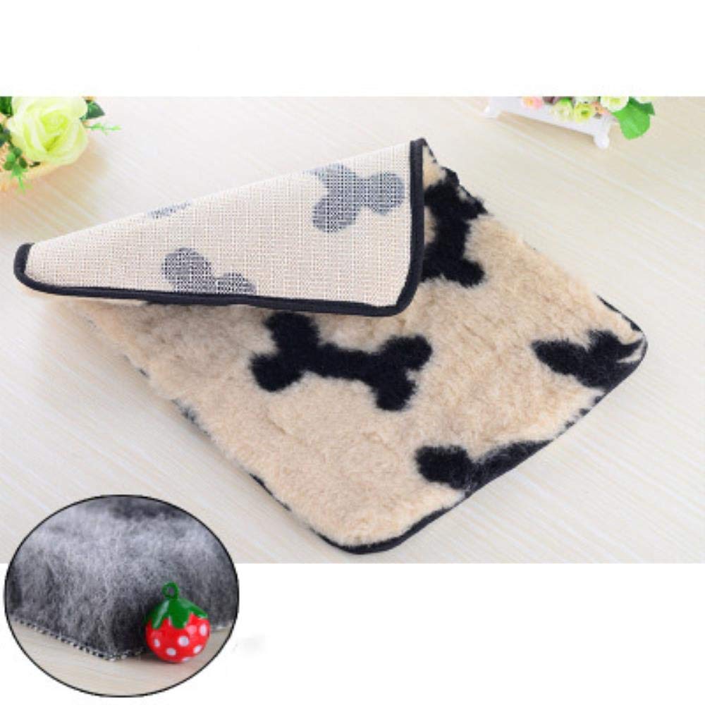 Couchage chien haut de gamme 70x55cm avec couverture réversible hiver été