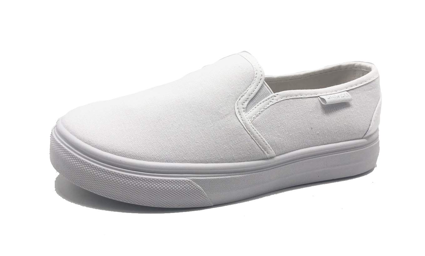 Dagacci Medical Uniform Unisex Slip-On Shoes (White, 8)
