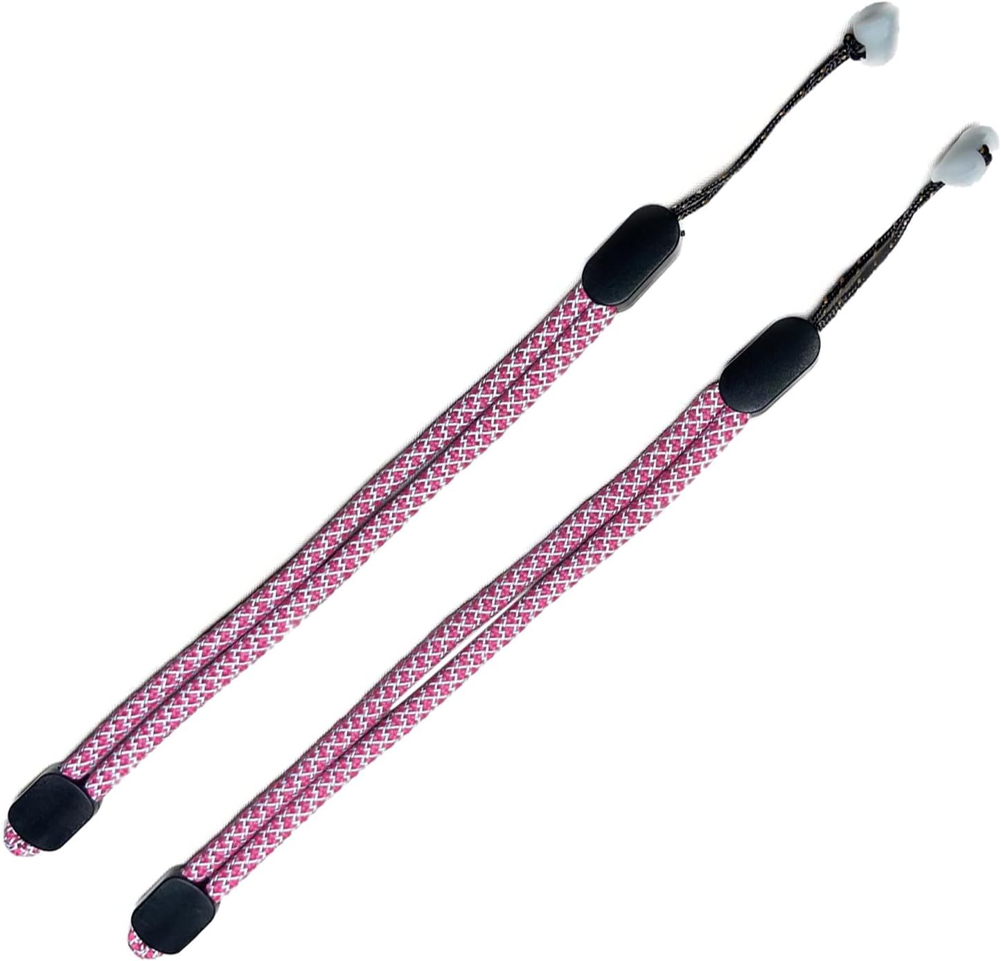 Improved Replacement Wrist Wraps for Oculus Quest 2 Gen Controller, Reflective Hand Straps with Resin Black Stopper, Replacement Adjustable Wrist Lanyards for Oculus Controller(Pink)