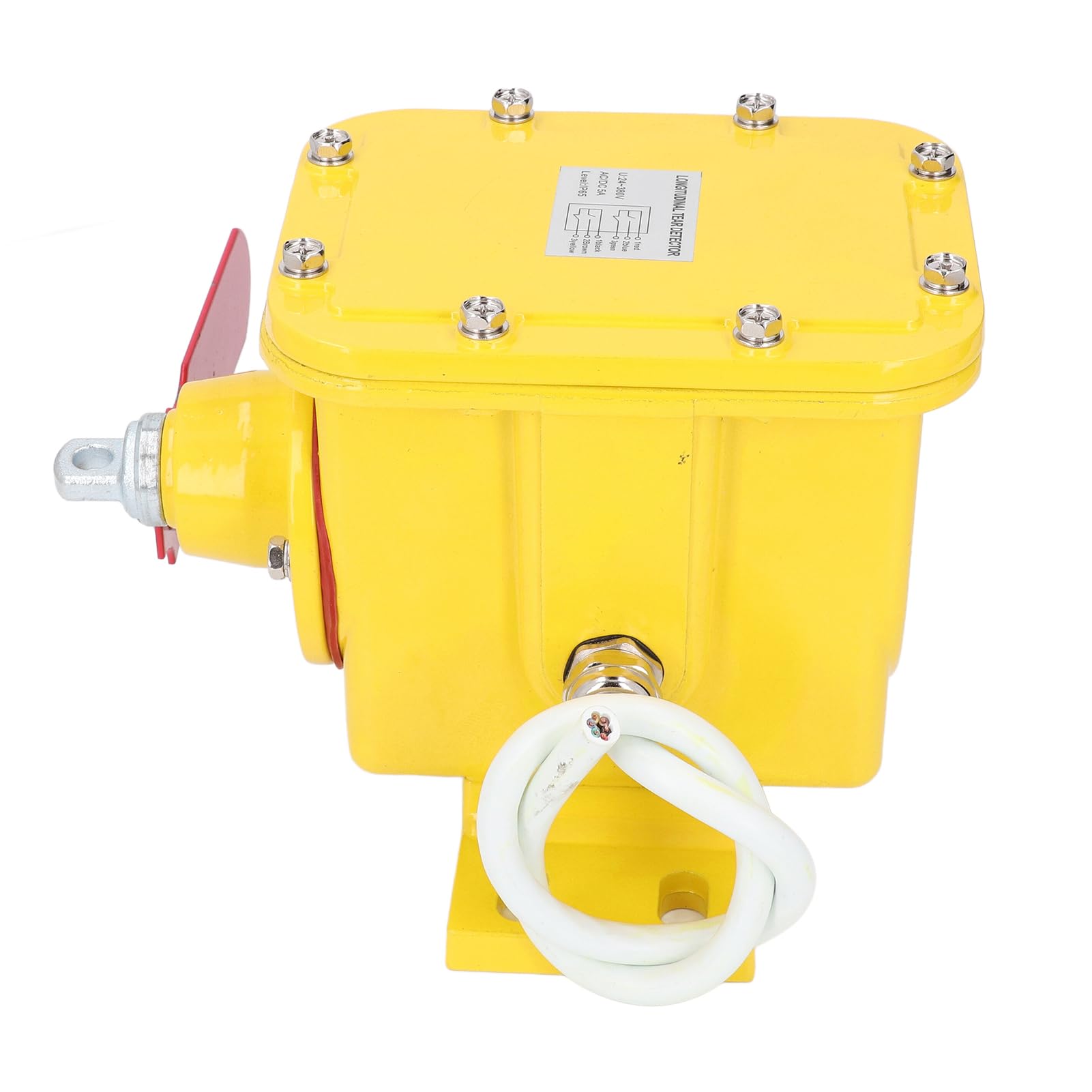 Ejoyous Interruptor de Cable de Tracción Interruptor de Cable de Tracción de Aleación de Aluminio 24 a 380 V Restablecimiento Manual IP65 2 Microinterruptores de 20 Mm para Parada de Emergencia de