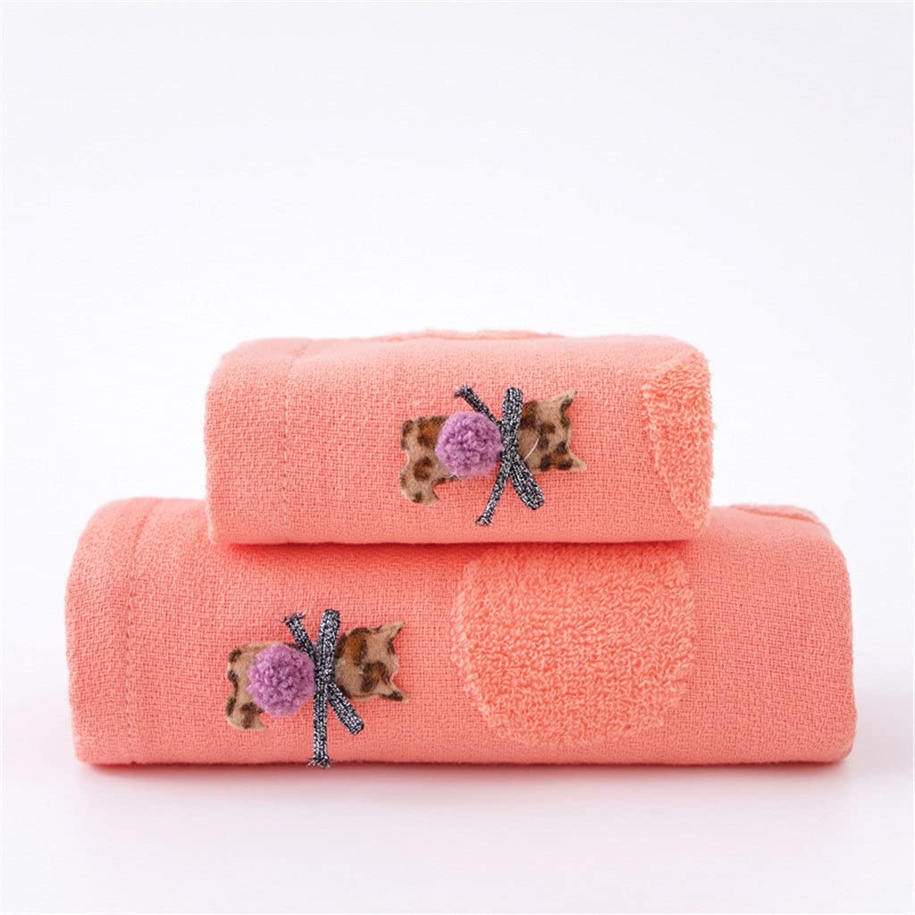 Three-Piece Towel Wash Towel Bath Household Adult Thickened Soft Absorbent Square Bath Towel Color D Size 34 34cm