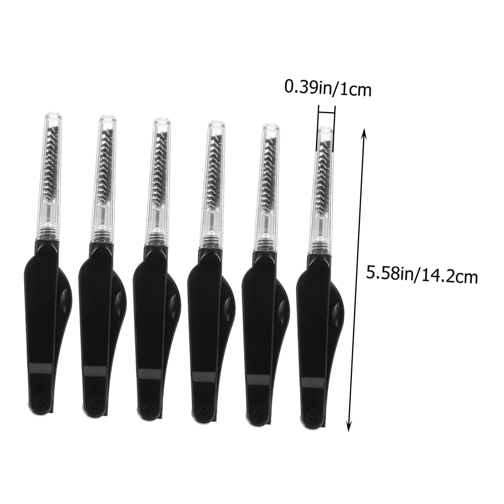Didiseaon 6 Pack Eyelash Brush Comb Folding Eyelash Combs for Mascara Lash and Brow Care