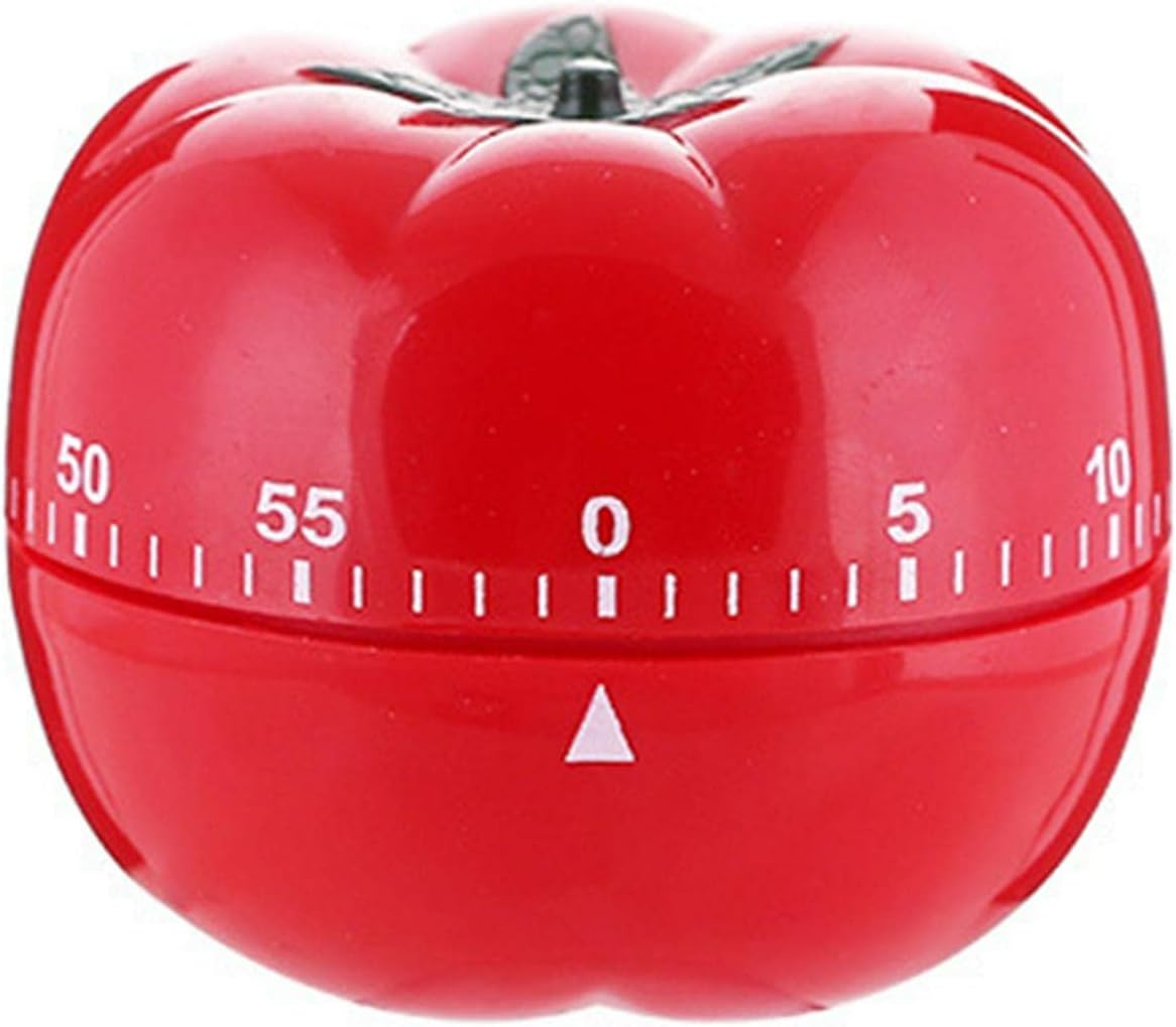 1Pcs Kitchen 60 Minutes Timer, 360 Degree Rotating Tomato Shaped Alarm Timer, Kitchen Cooking Clock, Portable Loud Alarm Counters Reminder for Home Cooking Baking