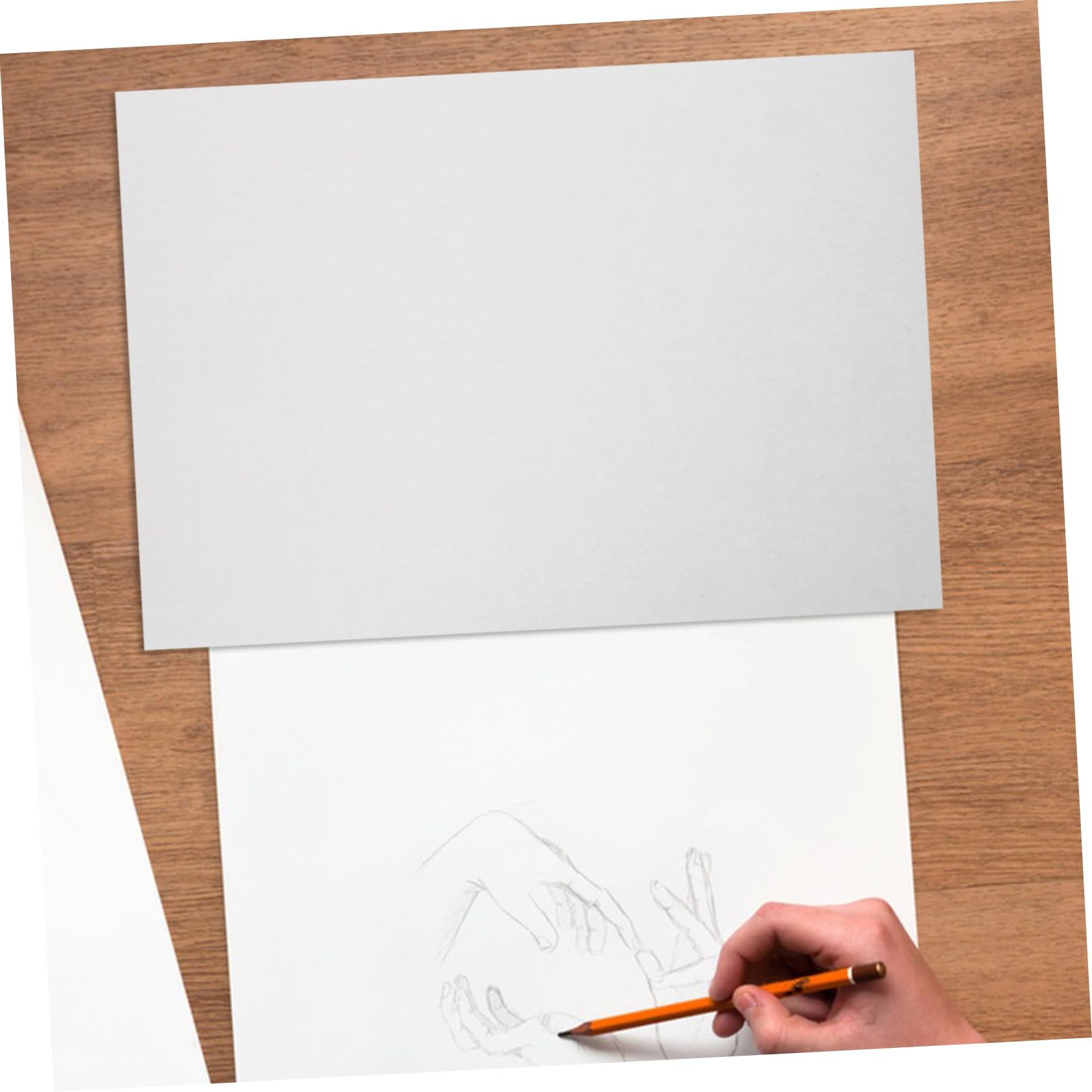 jojofuny 50 Hojas de Papel de Dibujo A3 en Blanco para Dibujo Artístico, Papel de Boceto Seguro y Fácil de Transportar Adecuado para Pintura Acrílica y Acuarela
