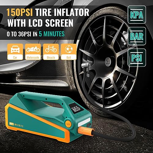 NEXPOW AP1 Jump Starter with Air Compressor, 4000A Car Battery Booster Pack with 150PSI Digital Tire Inflator, 12V Auto Jump Box (All Gas/10L Diesel Engine) with PD60W Quick Charge Port, LCD Display 4 NEXPOW AP1 Jump Starter with Air Compressor, 4000A Car Battery Booster Pack with 150PSI Digital Tire Inflator, 12V Auto Jump Box (All Gas/10L Diesel Engine) with PD60W Quick Charge Port, LCD Display - Image 3