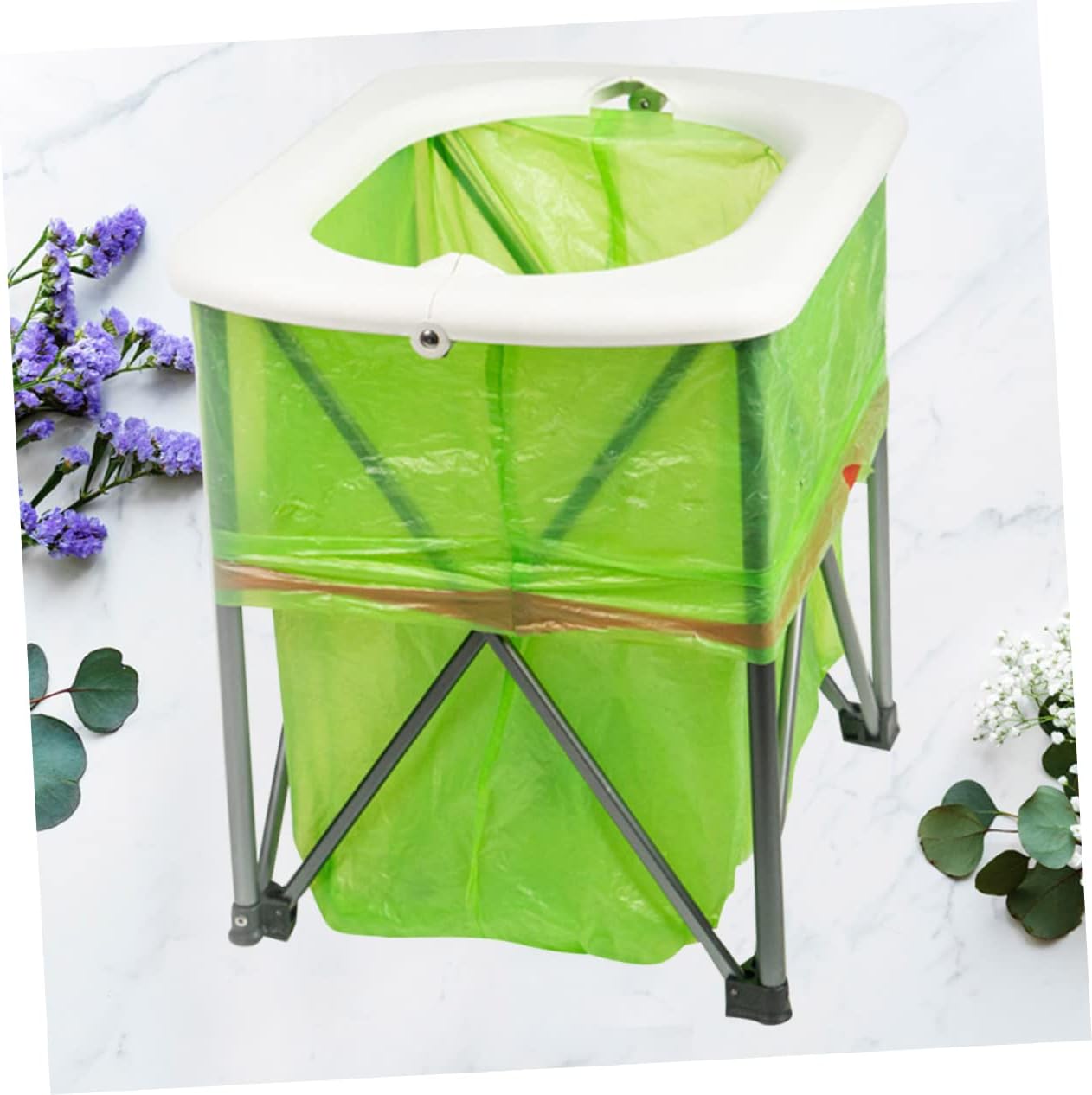 Folding Toilet Camping Portable Emergency Toilet Multi-Functional Outdoor Stool Easy Setup for Car Hiking Outdoor Activities
