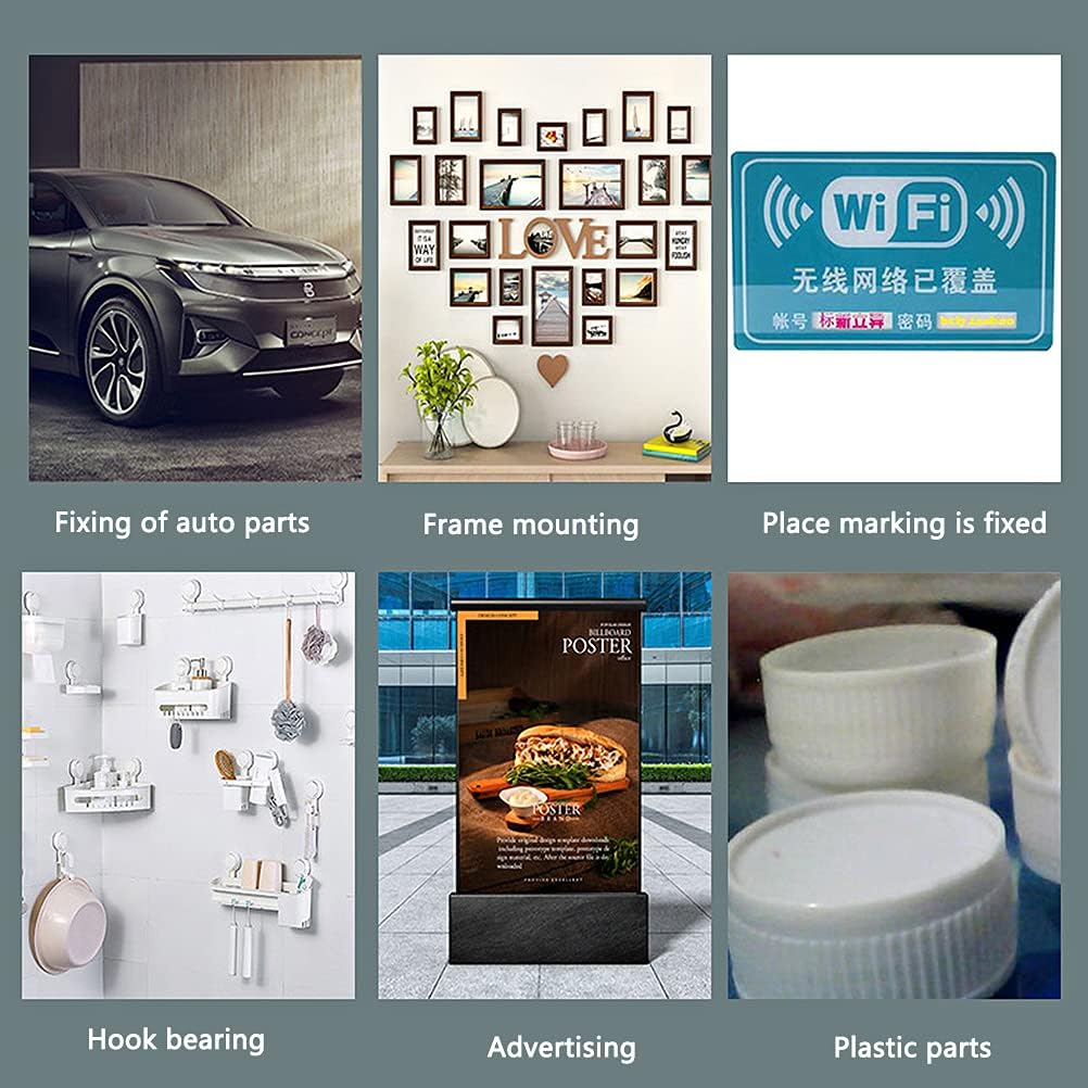 200 PCS Double Sided Adhesive Dots, Clear Removable Sticky Putty No Trace Round Adhesive Putty for Wall Hanging Festival Decoration (10mm)