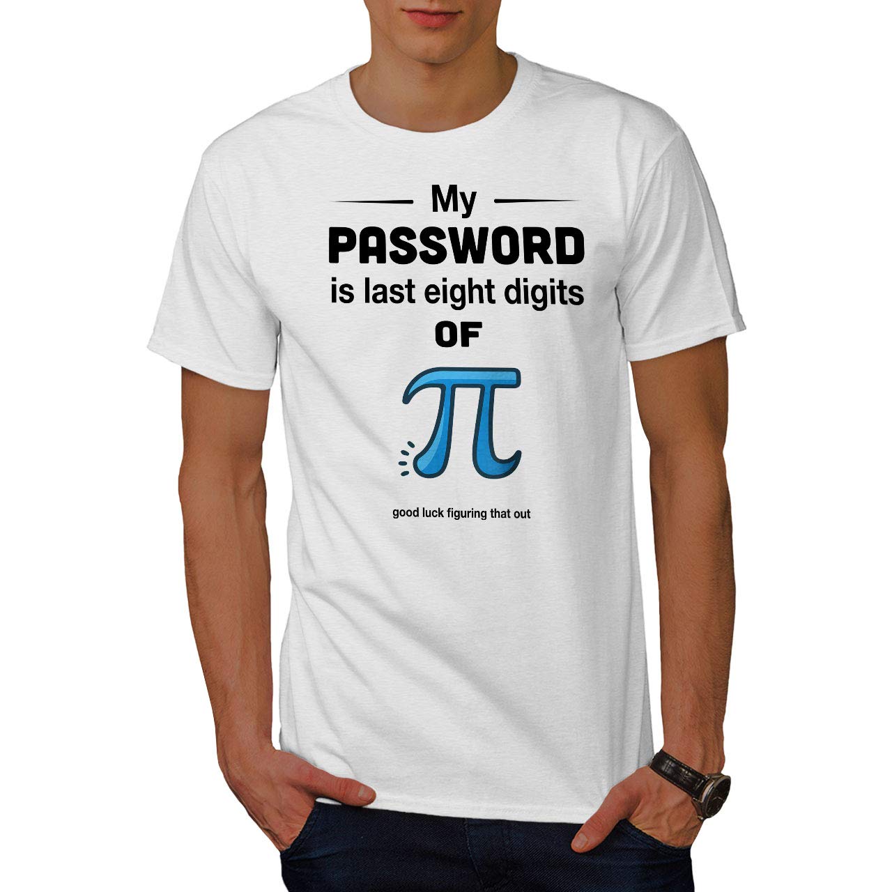 APSRA TRENDZFunny Math Mens T-Shirt, My Password Pi Graphic Printed Tee 0529