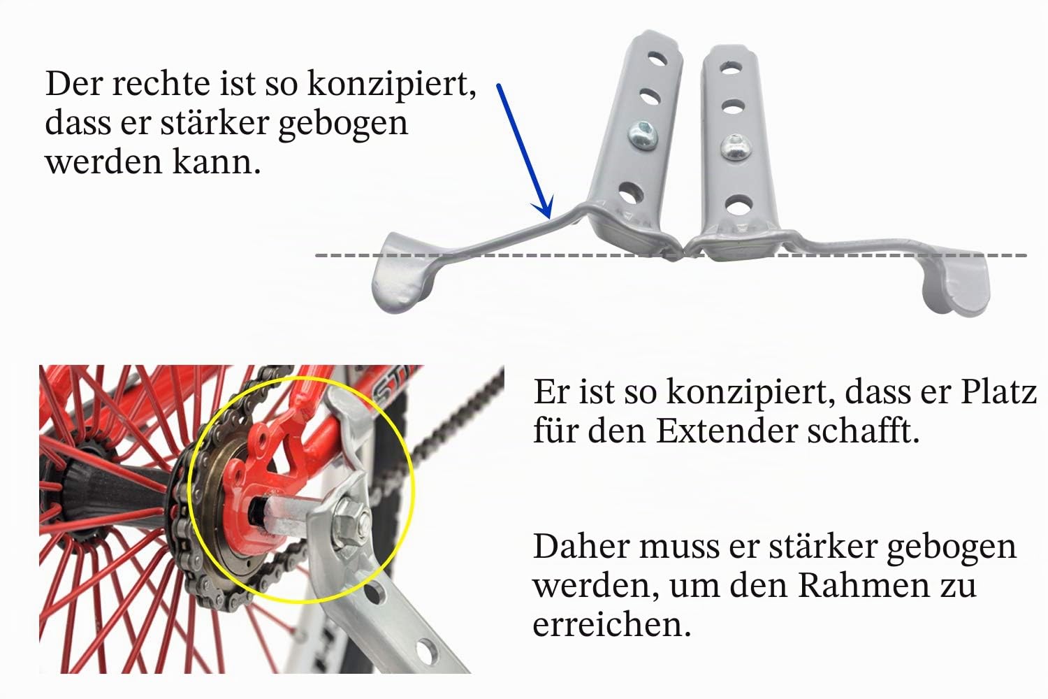 Stützrad Fahrrad-Trainingsräder, passend für 45,7 bis 55,9 cm (18 bis 22 Zoll) Kinderfahrräder mit variabler Mehrzahnradaufhängung