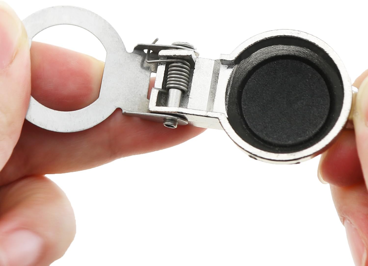 Heyous 2PCS Silver Cam Lock Dust Cover Tool Box Zinc Alloy Waterproof Cover Lock Latch for 16mm Diameter Cam Lock Tool Box Lock Replacement Dust Cover