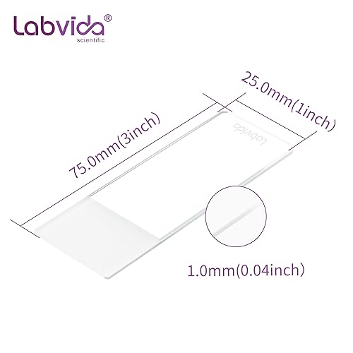 Miniatura 7 de 72pcs de diapositivas de microscopio cargado positivo, diapositivas de adherencia hechas de vidrio blanco estupendo, bordes pulidos finos, área de