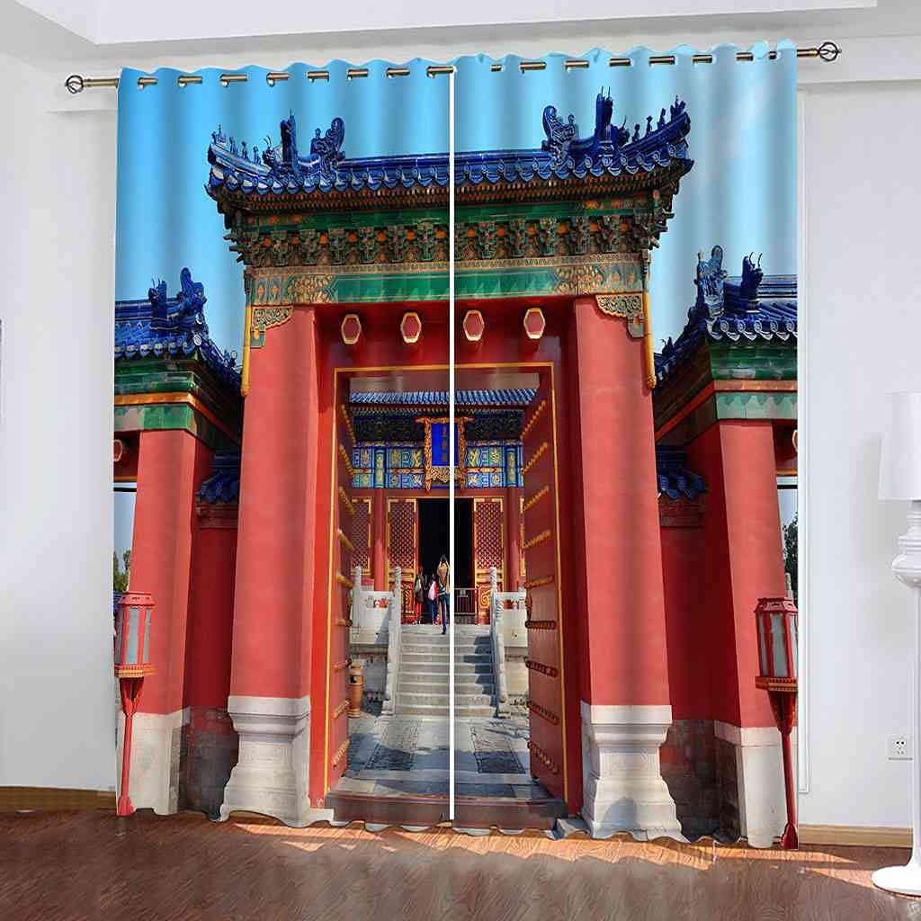 Rideaux occultants paysage chinois : créez une ambiance zen dans votre chambre