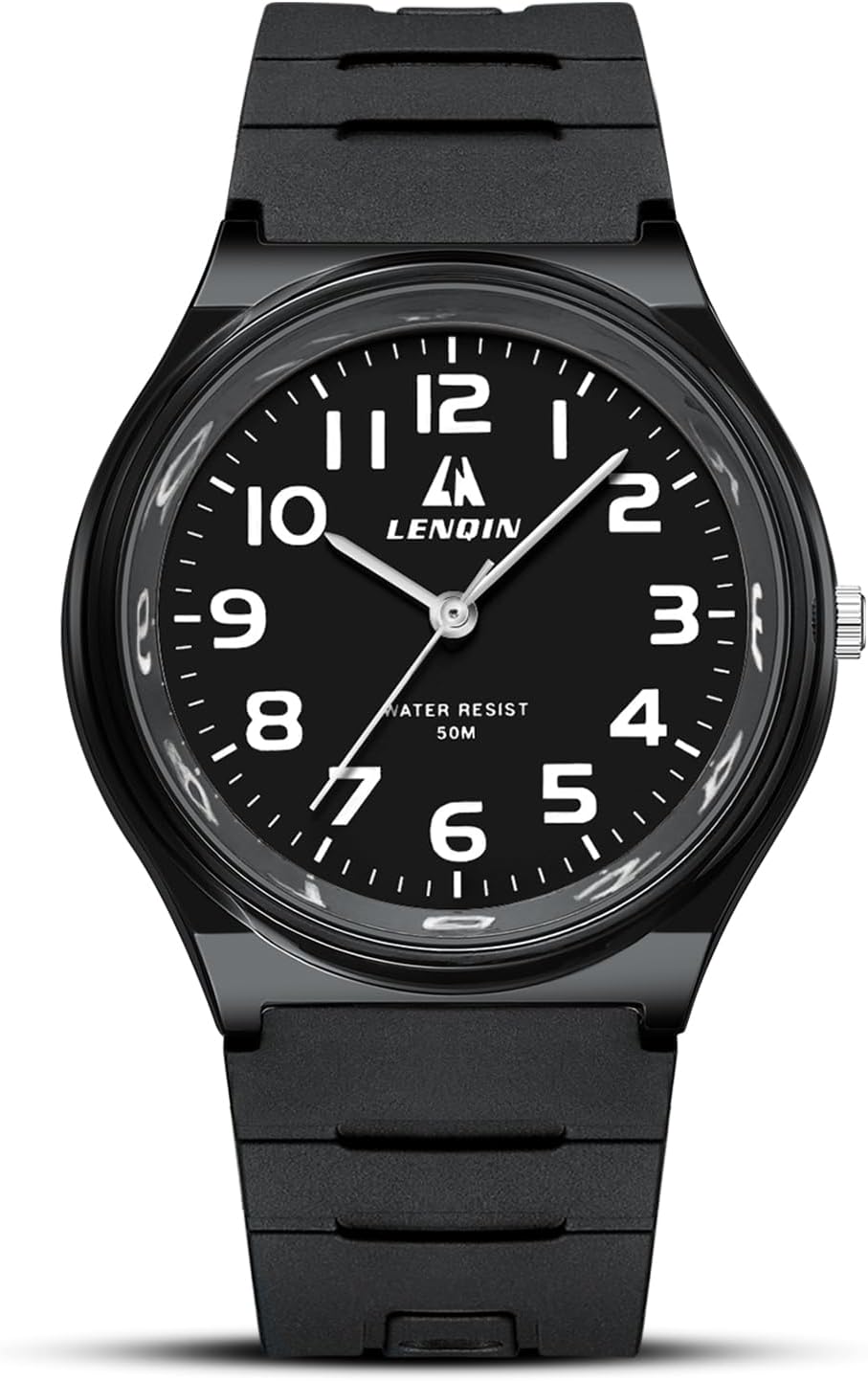 LN LENQIN Mens Watches Analog Quartz Watches for Men 50M Waterproof Men's Wrist Watches Fashion Casual Man Designer Watches Silicone Band Unisex Watch