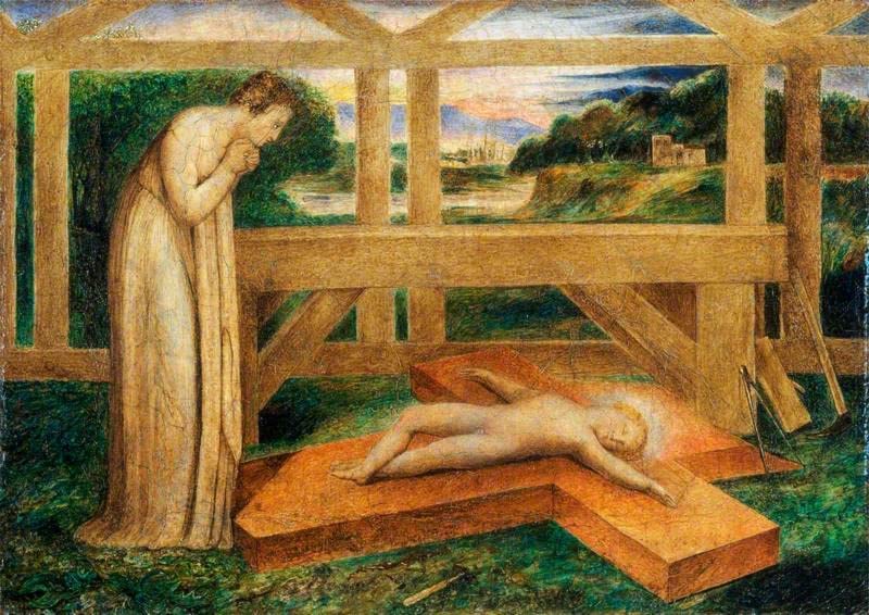 Poster Tableaux Moderne Il Cristo Bambino peinture sur toile 60x90
