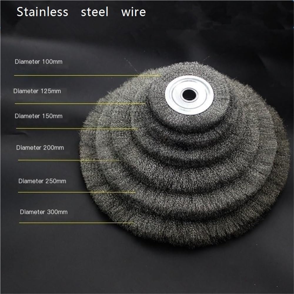 Koło szczotki drucianej stalowej do szlifierki stołowej Gratowanie Czyszczenie Polerowanie Wiele rozmiarów(0.15*300*32MM)