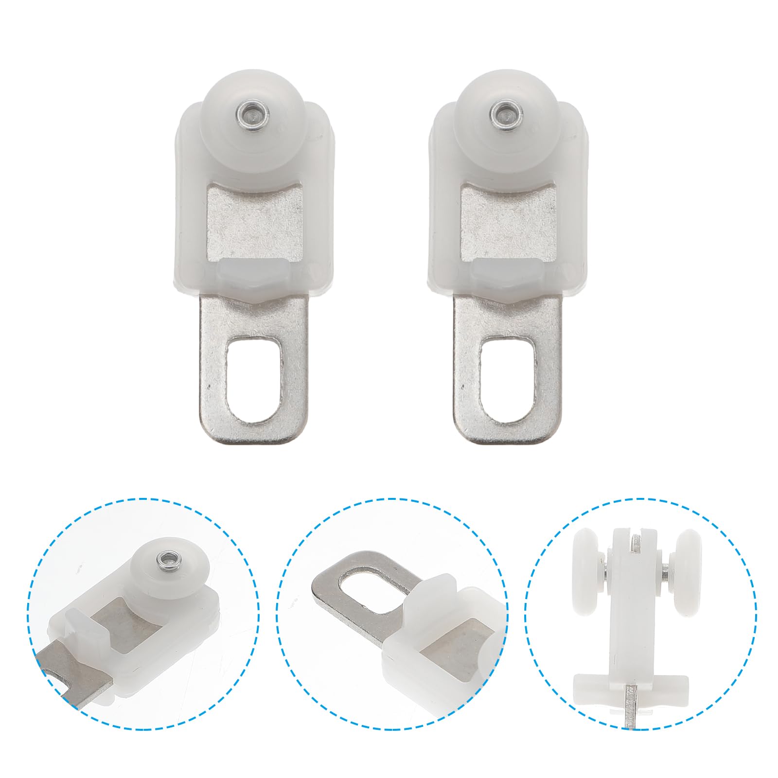 Angoily Ganci per Tende 50Pcs Pista della di Finestra A Tende Pista Carrier Scivolo Ruote Panneggio Binario di Scorrimento Aliante Ganci Hardware per La Casa