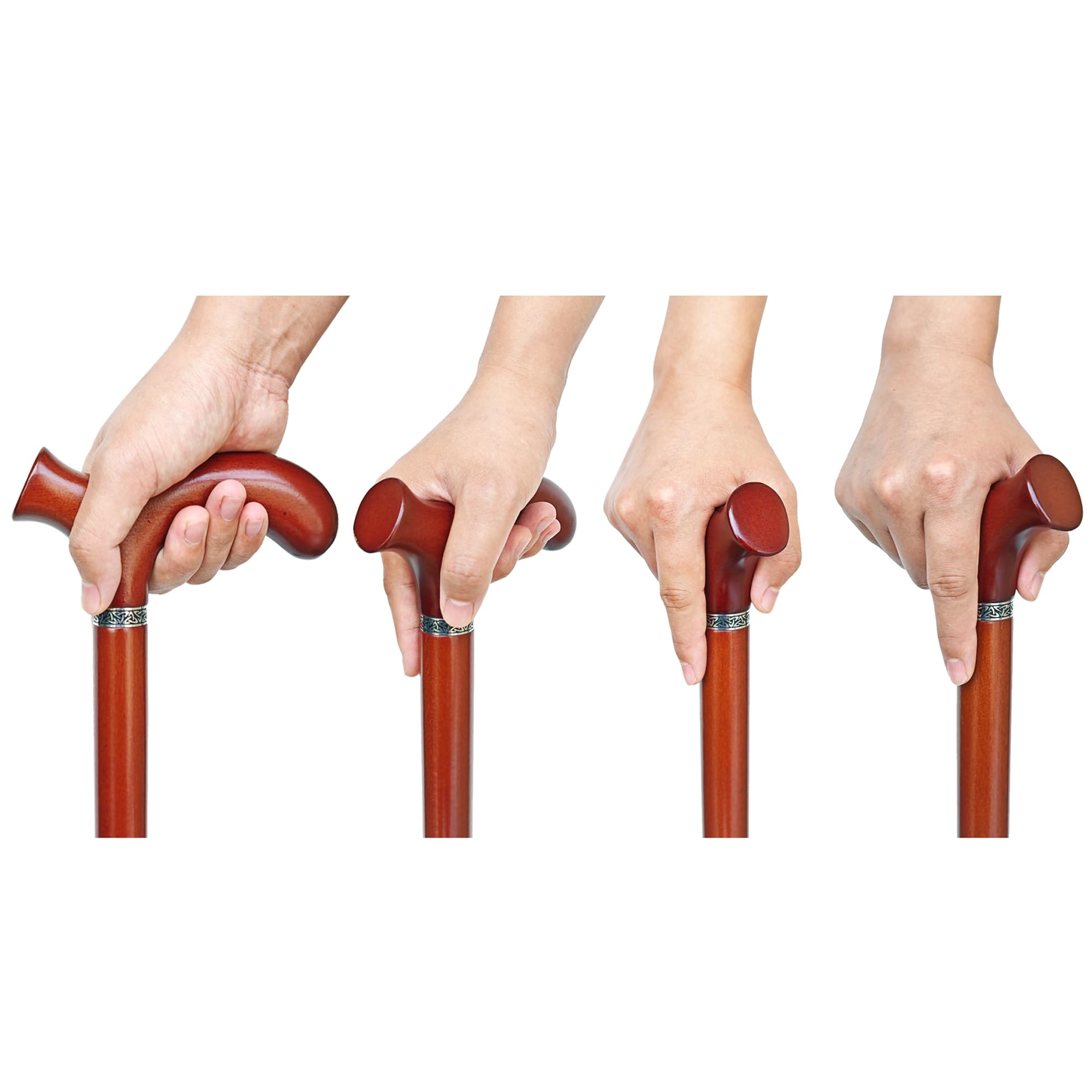 Walking Stick with 4 Height - Handmade Wooden Walking Sticks for Men & Women, Ergonomic Gents Derby Wood Sticks Cool -Stylish Gents Wooden Walking Cane