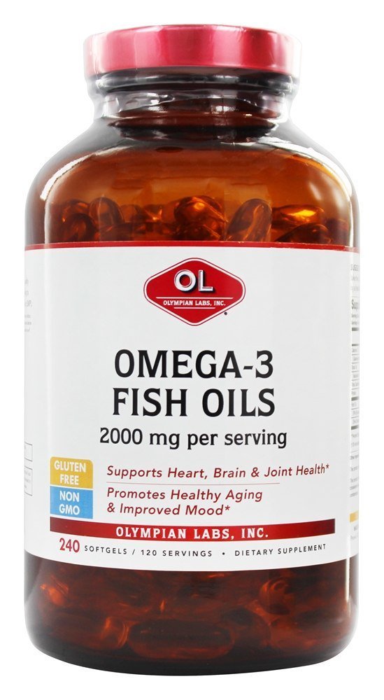 Olympian LabsOmega-3 Fish Oils, 2,000 mg, 240 Softgels (1,000 mg per Softgel)