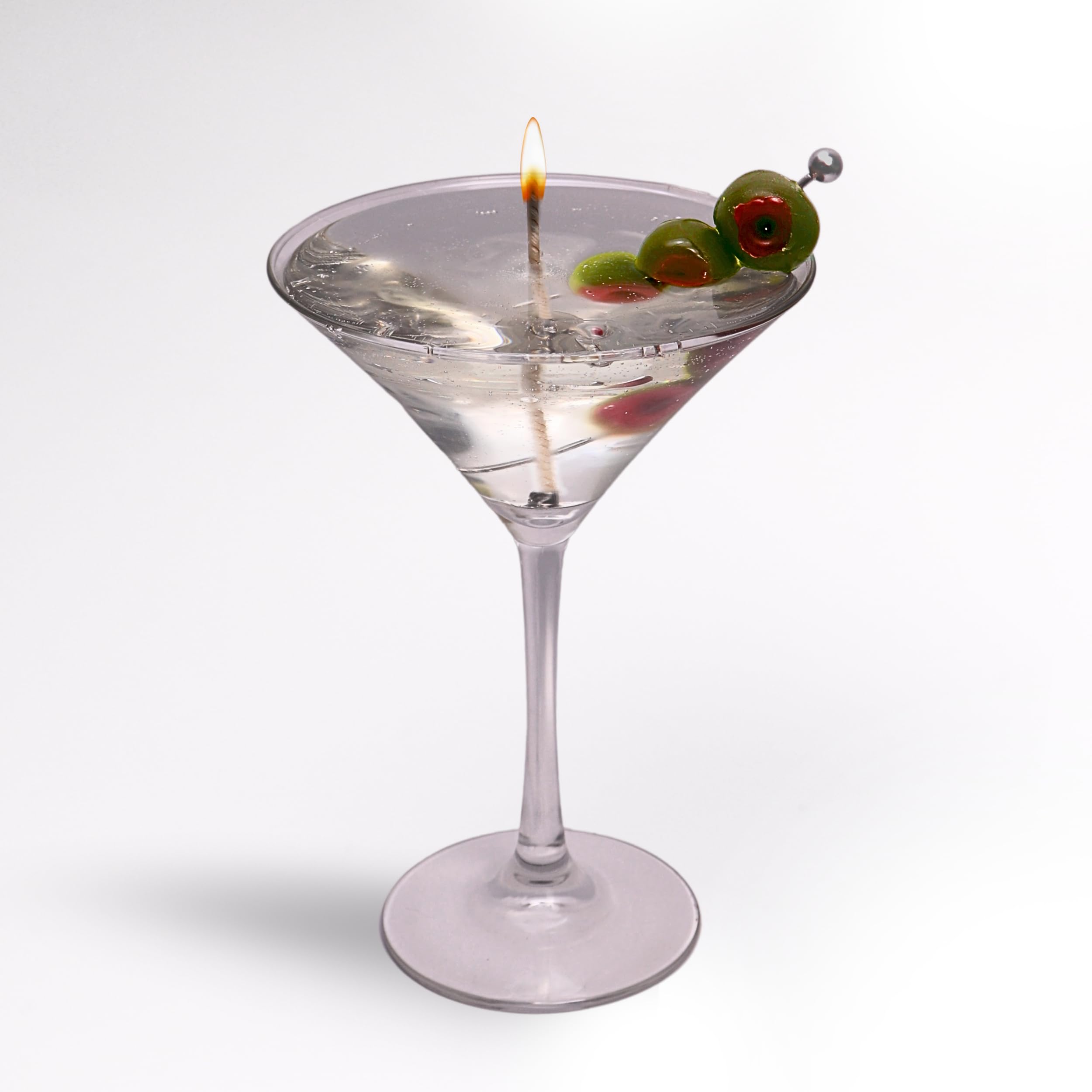 Dirty Martini Cocktail Candle, 40+ Hour Long-Lasting Burn Handcrafted Decorative Candles for Home Scented, Bar Cart Accessories, Birthday Candle Martini Party Decorations