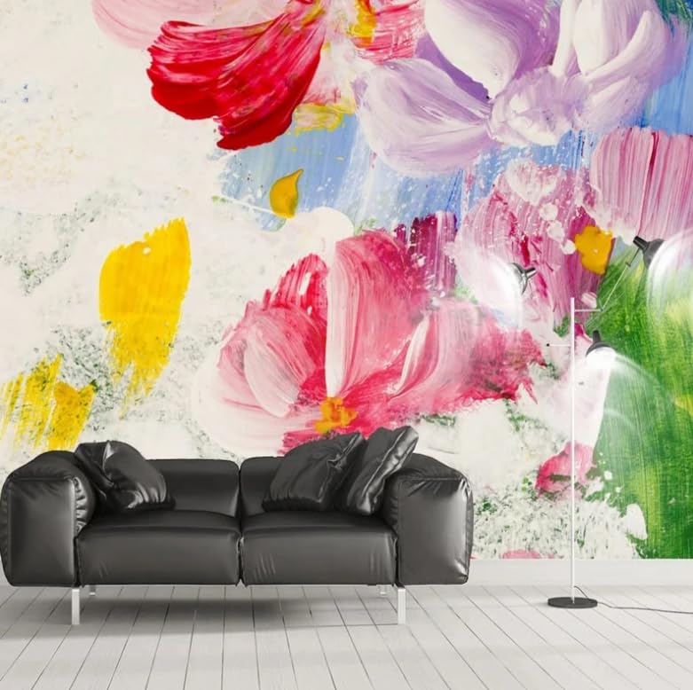 Papier peint photo 3D floral pour créer un salon chaleureux et une chambre romantique