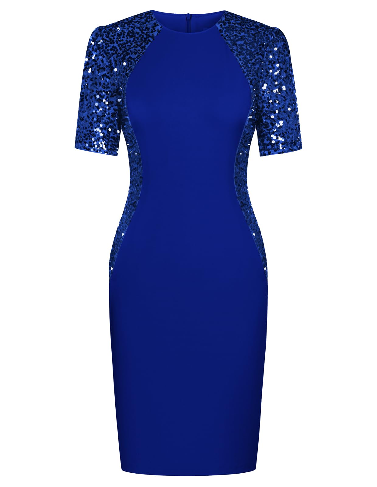 GRACE KARIN Abito da donna con paillettes, elegante, girocollo, aderente, mini abito da sera per feste, discoteca
