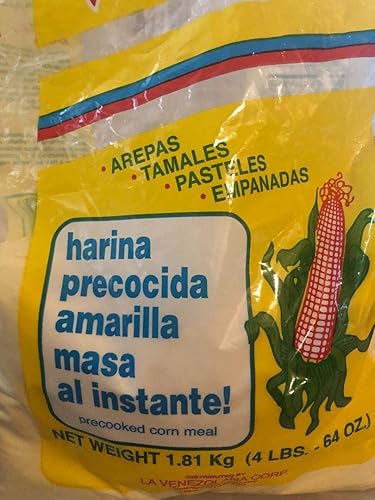 Miniatura 1 de Harina de maíz precocida Venezolana (4 libras) Harina precocida Amarilla, Arepas Tamales Pasteles Empanadas 1 paquete