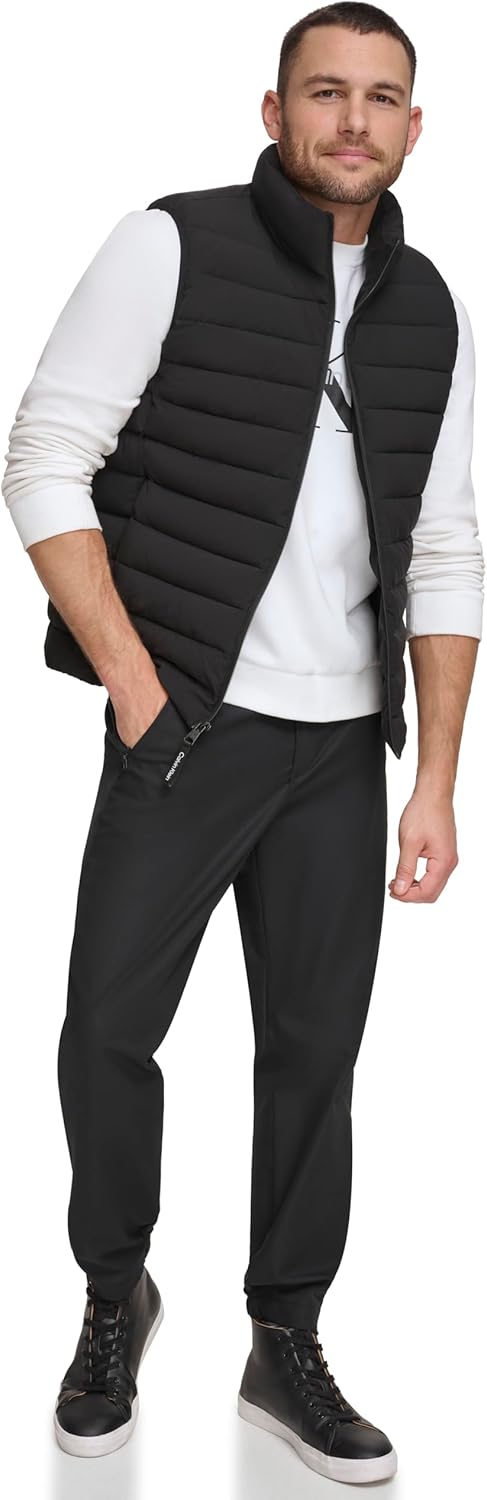 Calvin Klein Men's Lightweight Insulated Quilted Zip Front Puffer Vest - Image 2