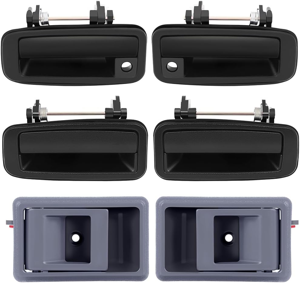 OCPTY Door Handles Exterior Interior Driver Passenger Side Replacement fit 1988-1992 for Corolla Outside Inside Door Handles(6pcs)