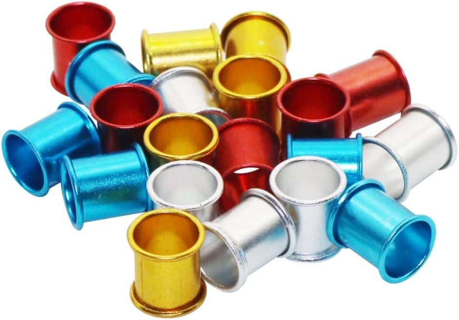 6 Colors Aluminum Parrot Foot Ring Pigeon Training Tools Identification Race Pigeons Color Ring Bird Supplies 300 Pcs (6color x 50pcs)