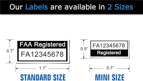 Miniatura 8 de Mavic Air - Paquete de identificación de drones de la FAA - Etiquetas (3 juegos de 3) + tarjeta de identificación de registro FAA UAS para pilotos