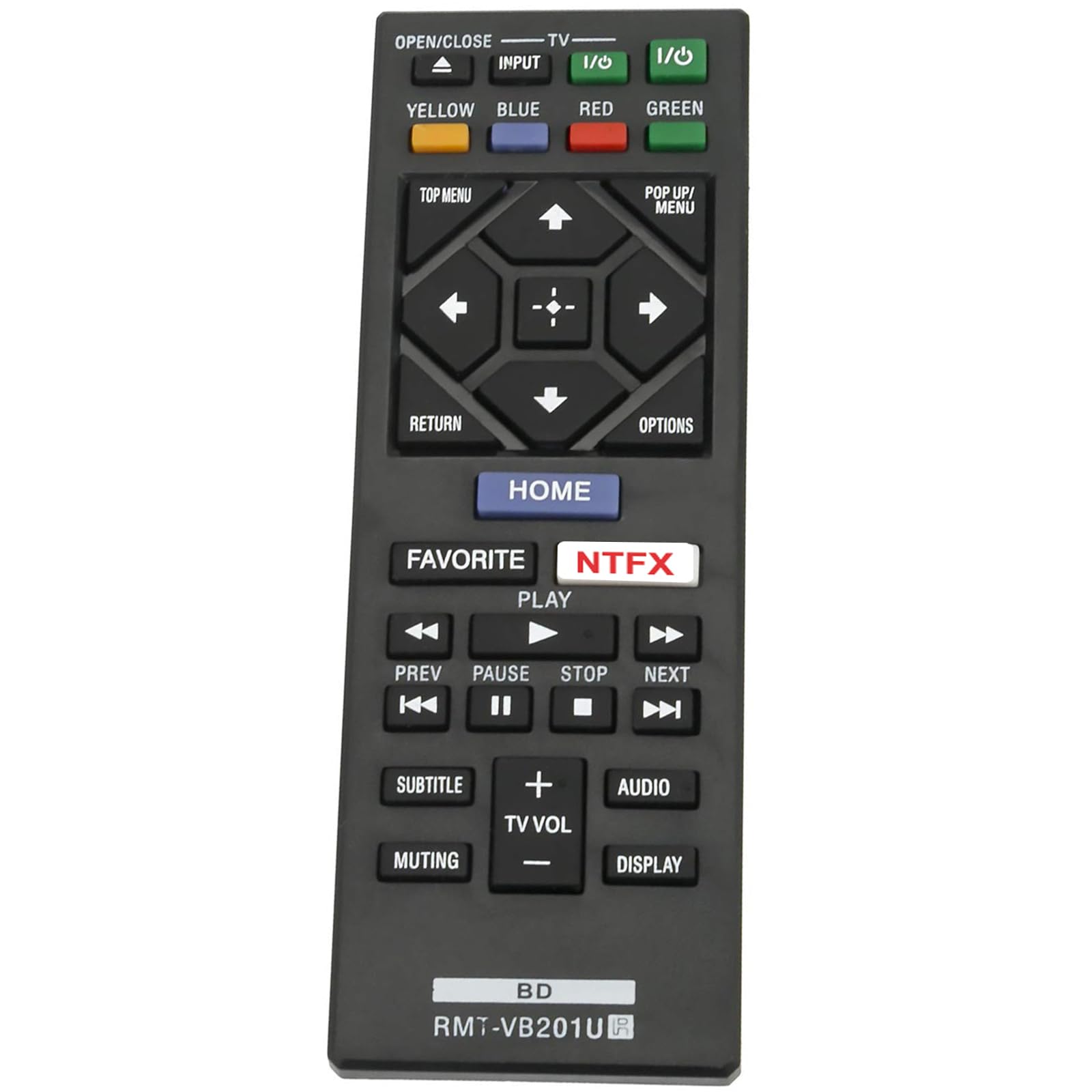 Telecomando RMT-VB201U adatto per lettore Blu-ray Disc™/DVD Sony BD-BX370 BDP-3700 BDP-BX370 BDP-S1700 BDP-S1700ES BDP-S3700 BDP-S6700 UBP-X700 149312311 BD DBX370 BDP3700 BDPBX370 (RMTVB201U)