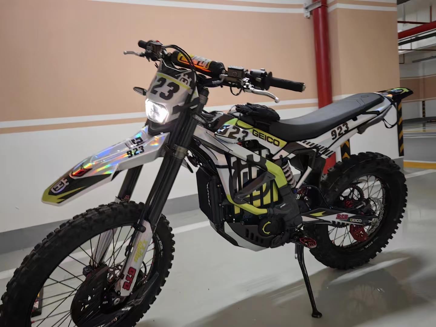 MXP Laser Graphics Customized Motorcross Stickers Dirt Bike Decals Kit Full KIT for SURRON SUR-Ron Ultra BEE Electric MX Bike (Green)
