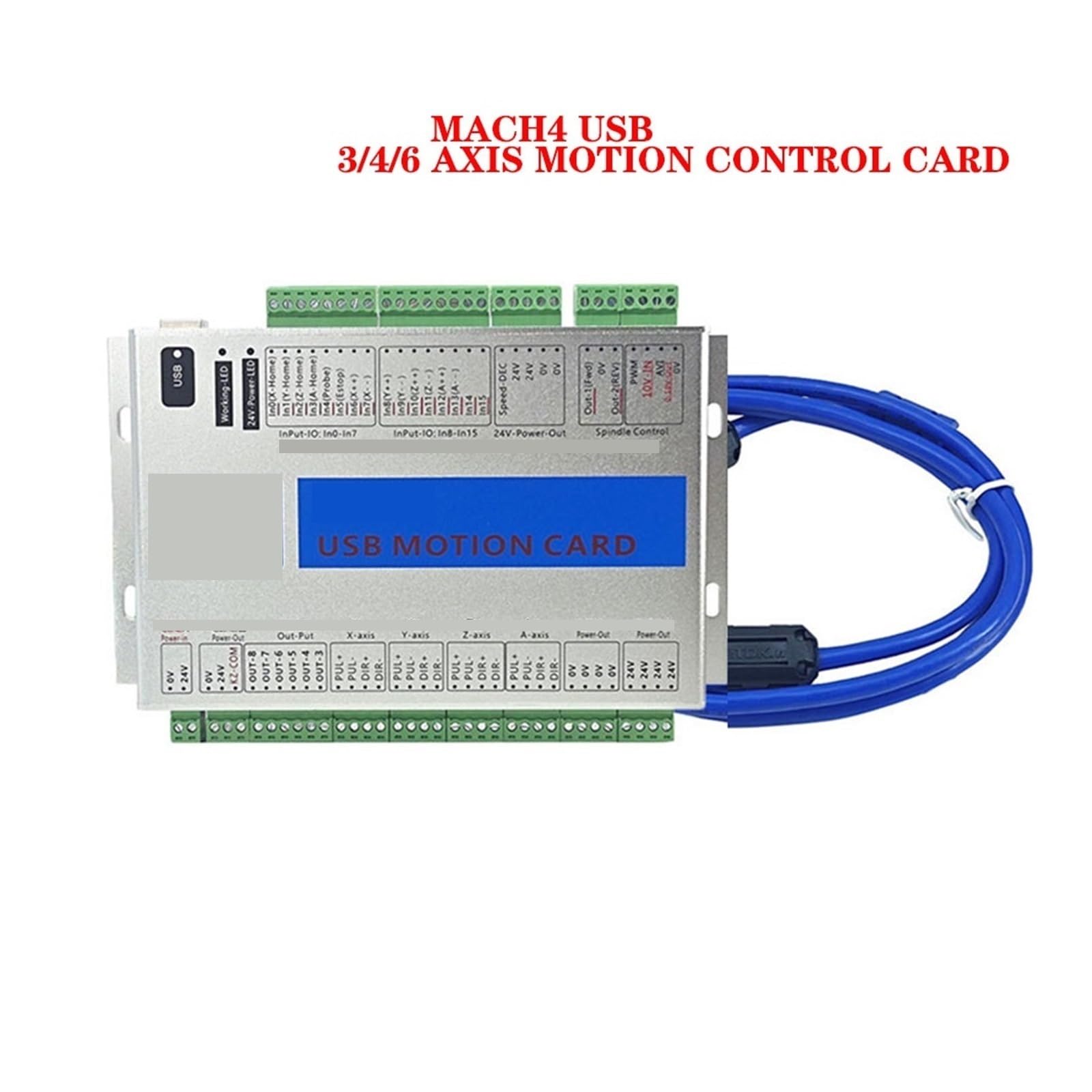 CNC-Steuerung, Mach4 Motion Control Karte Cnc Controller USB 3/4/6 Achsen MK4 Gravur Maschine CNC Bearbeitung Zentrum für CNC-Fräser, Drehmaschine(3AXIS)