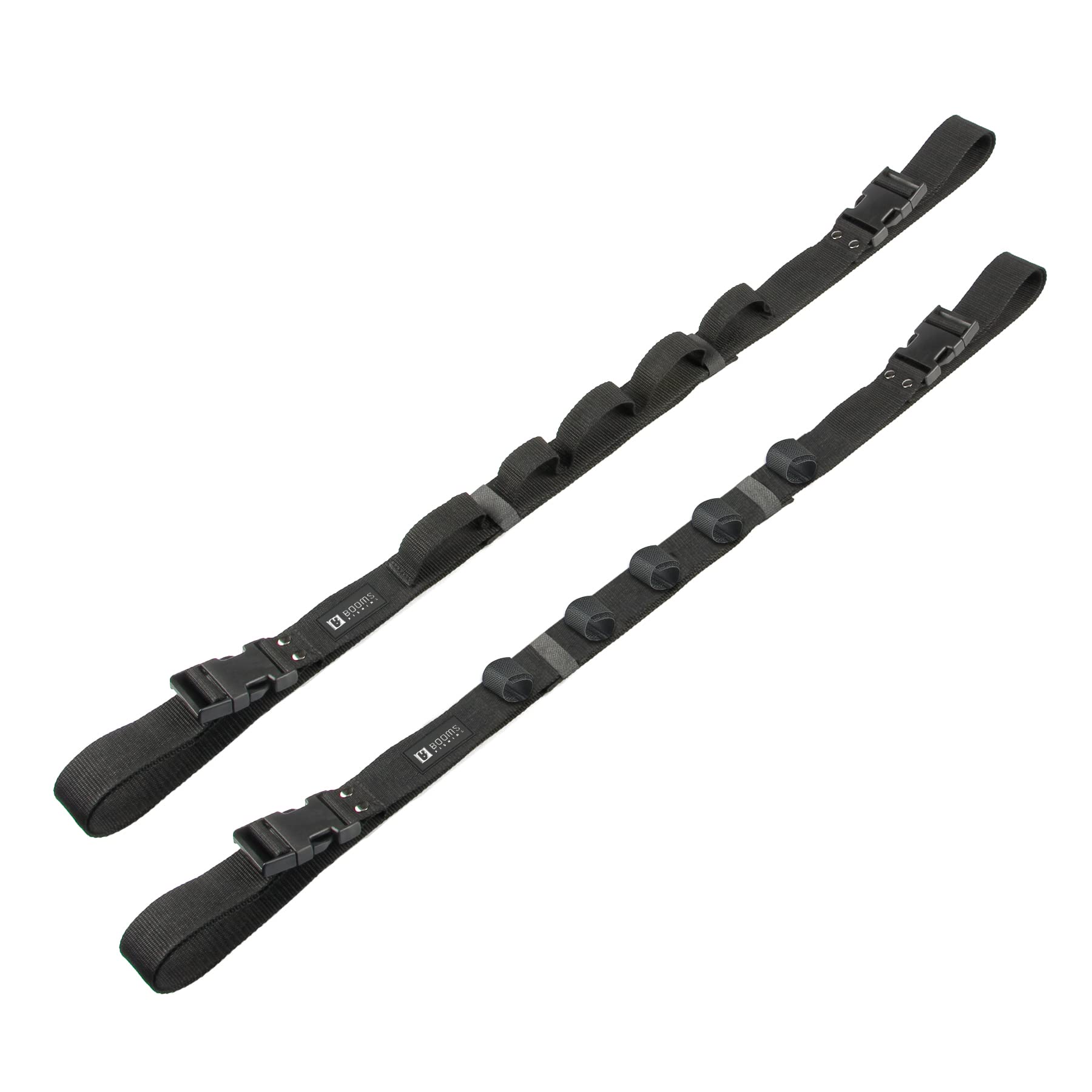 Booms Fishing VRC Vehicle Rod Carrier, Car Fishing Rod Holder, 2 Nylon Straps Adjustable Range 31.5 "-59", Fishing Pole Roof Rack Store 5 Poles Max