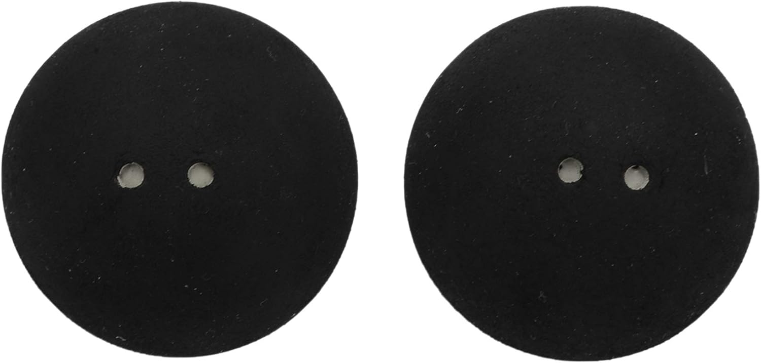 Domilay Squash Ball TwoYellow Dots Low Speed Sports Rubber Balls