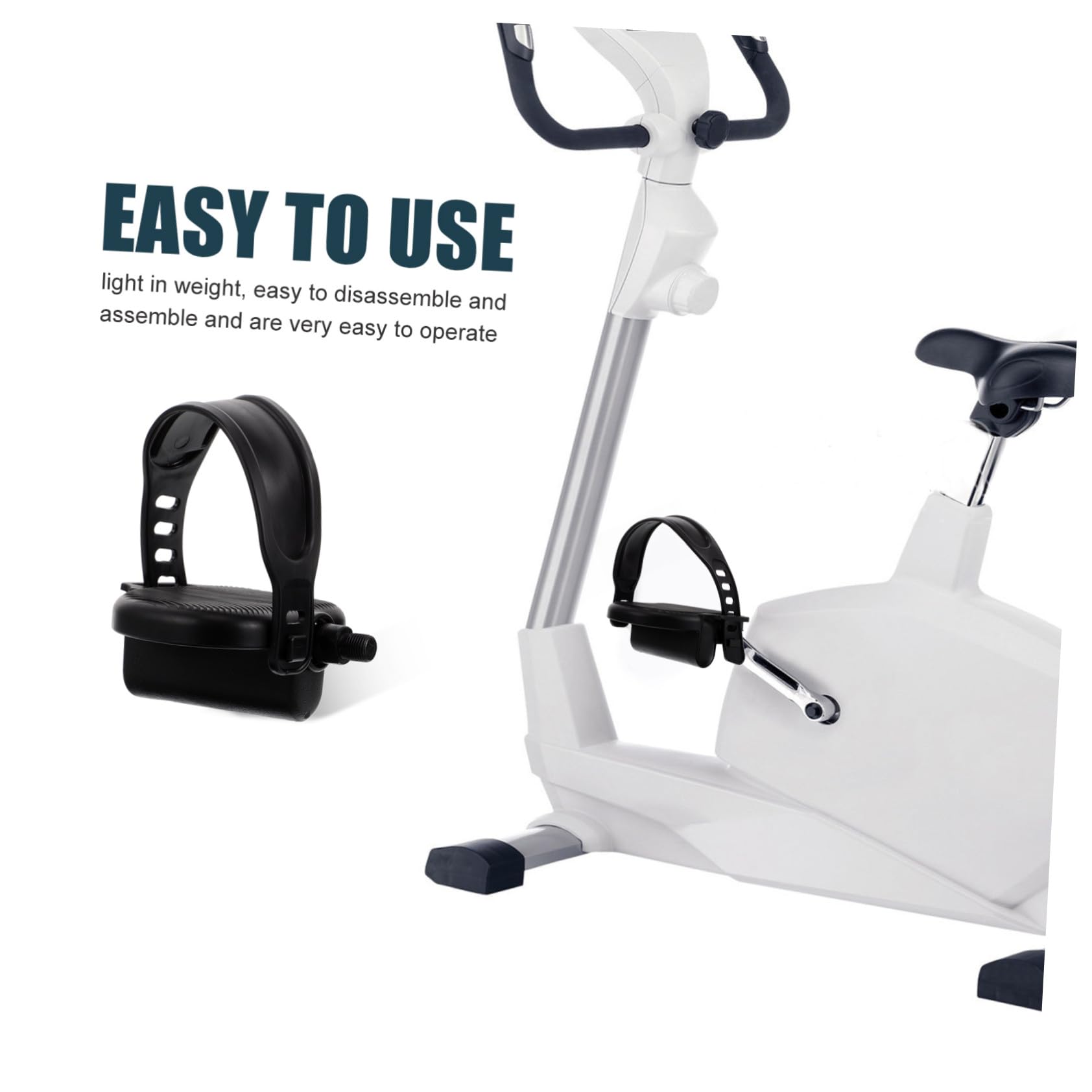 Pedales de Bicicleta Estática Fáciles de Montar y Material PP Correas Ajustables para Personas Mayores Ideales para Uso en Casa y Entornos Comerciales
