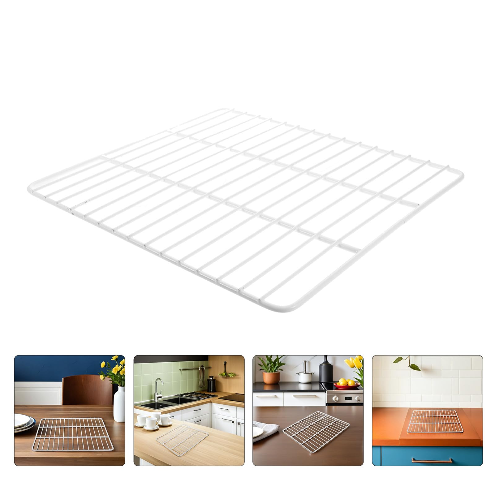 Mikikit Gefrierfach Regalteiler aus Stabilem Drahtgitter mit Trennwand 45 X 40cm Leicht zu Reinigen für Professionelle Gastronomie und Private Gefrierschränke