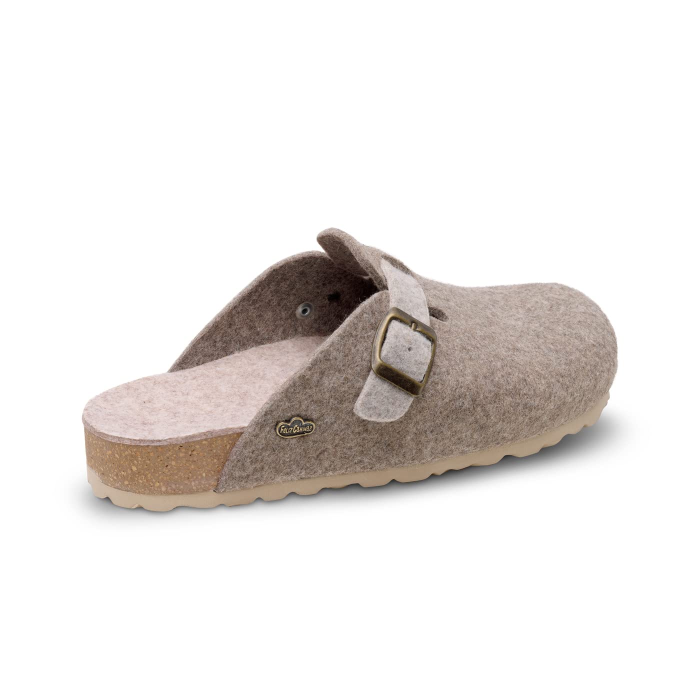 FELIZ CAMINAR Zapatilla de Estar por casa cómodas y Calientes Domus Suela Antideslizante, Plantilla de Corcho Natural anatómica y ergonómica - Made in Spain (Chocolate 37)