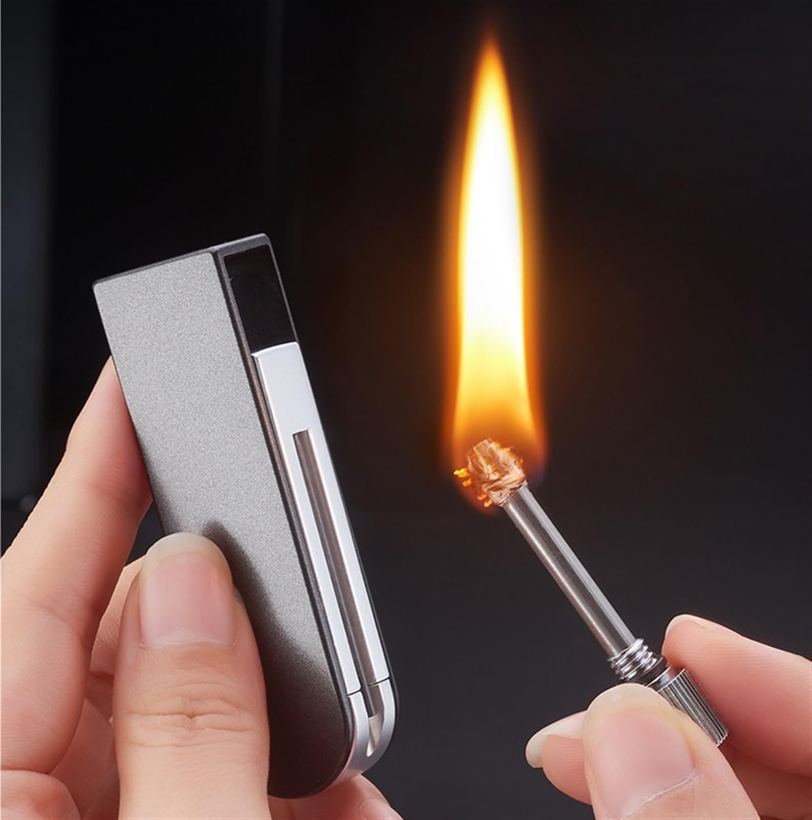 Amazon.co.jp: 永久マッチ、ユニバーサルライター、エターナルライター、マッチスティックライター灯油詰め替え式ライター、父親、夫、ボーイフレンドへのギフトに最適、オイルフリー  (Color : A) : ファッション