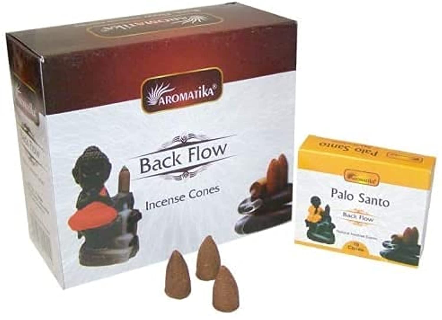 Palo Santo Backflow Natural Incense 10 Cones in Box of Best for Prayer, Meditation and Relaxation