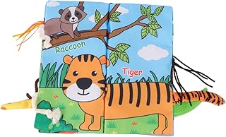 Totority Livros De Pano Para Bebês Centro De Atividades Do Bebê Livro De Pano Animal Brinquedos De Animais Brinquedos Infantis Para Bebês Cauda De Bebê Livro De Pano Brinquedo Infantil