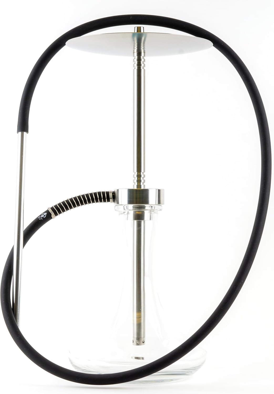 B2 Hookah SS-Inox V2 Premier Hookah Lounge & Personal Stainless Steel Hookah - Wood & Resin Hand Made Piece (Stainless Steel)