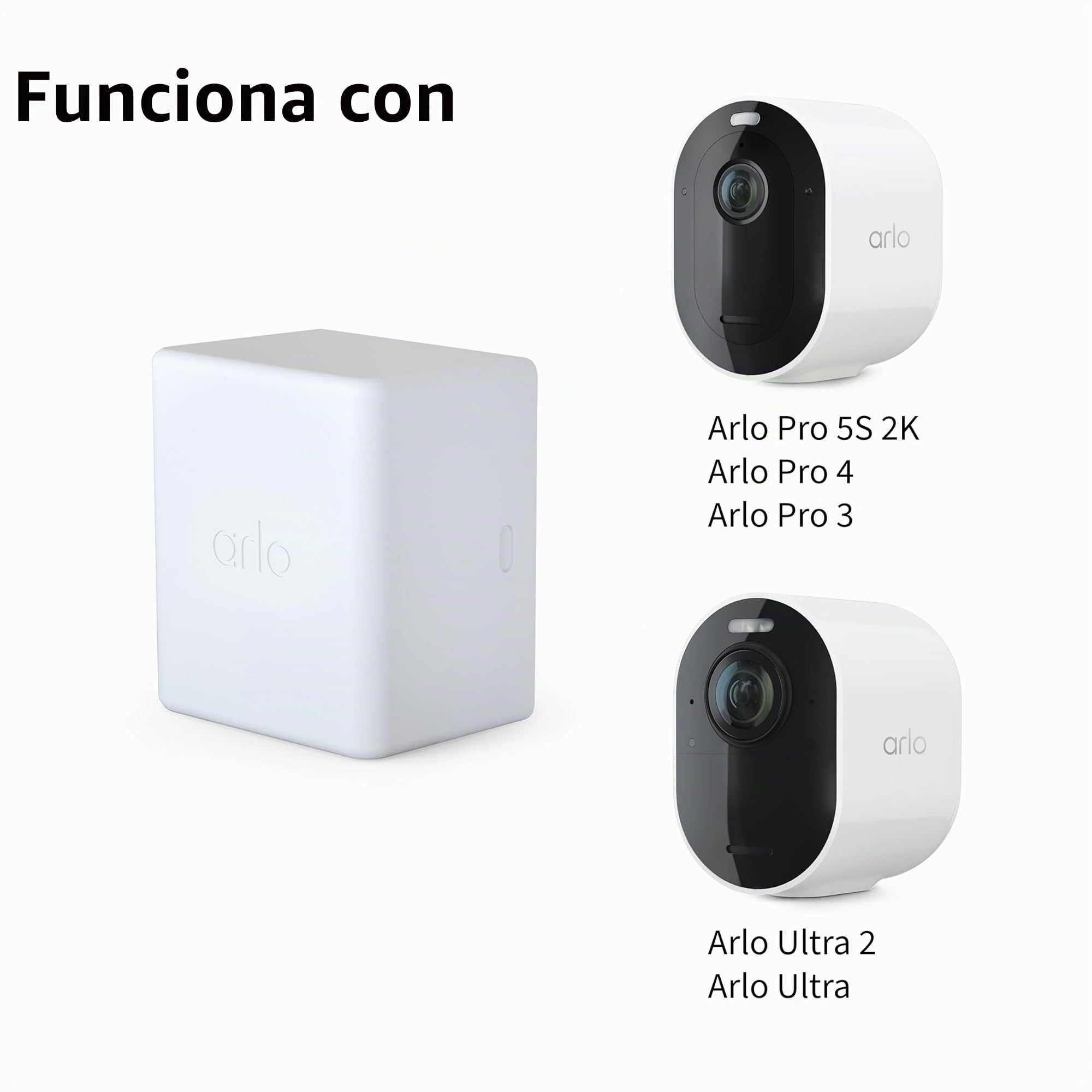 Arlo Batería Recargable Blanca, Compatible Con La Camara Vigilancia WiFi Pro e Ultra, Accesorio Certificado, VMA5400