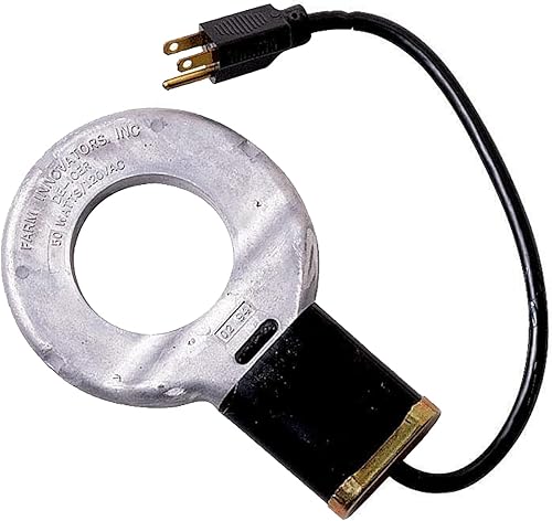 Miniatura 3 de Farm Innovators Calentador eléctrico sumergible de 150 W con termostato interno para baños de pájaros y fuentes de hormigón, aluminio fundido