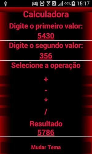 Calculadora Simples - Tema Dark e Tema Brasileiro
