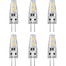 Feit Electric G4 LED Bulb, Dimmable, 10 Watt Equivalent, 12 Volts, 3000K Warm White, 90 Lumens, 10,000 Hours, Halogen Bulb Replacement, BP10G4/830/LED/6, 6 Pack